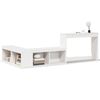 vidaXL Comodino con Scrivania Bianco 232x112x75 cm in Legno di Pino