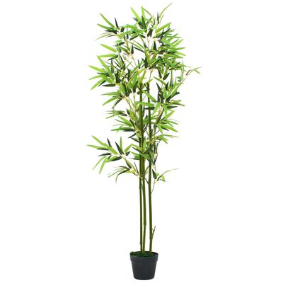 vidaXL Pianta di Bambù Artificiale con Vaso 150 cm Verde