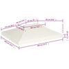 vidaXL Telo di Ricambio per Gazebo 310g/m&sup2; Bianco Crema 3x4m