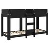 vidaXL Letto a Castello per Bambini Rovere Nero 75 x 190 cm