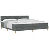 vidaXL Letto box spring con materasso Grigio scuro 200 x 200 cm