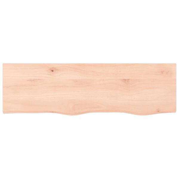 vidaXL Piano Bagno 100x30x(2-4) cm in Legno Massello Non Trattato