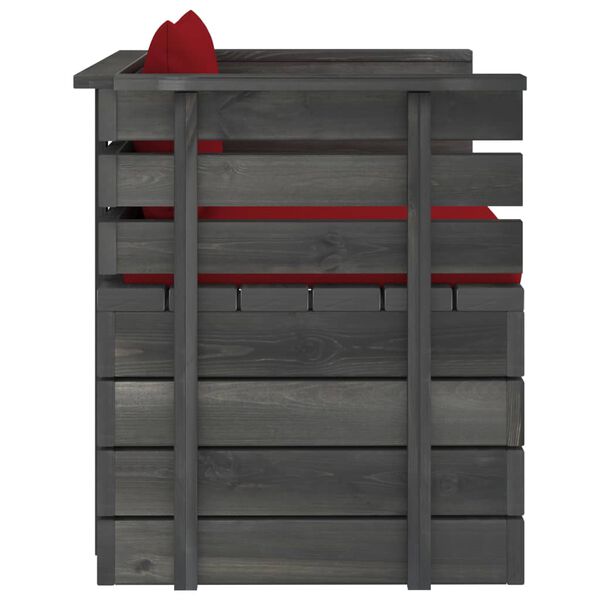 vidaXL Poltrona da Giardino con Cuscini in Legno di Pino