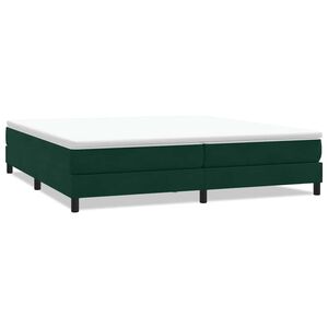 vidaXL Letto a Molle senza Materasso Verde Scuro 200x210 cm Velluto