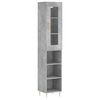 vidaXL Credenza Grigio Cemento 34,5x34x180 cm in Legno Multistrato