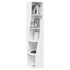 vidaXL Mobile angolare Bianco Lucido 27,5x27x140cm Legno multistrato