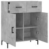 vidaXL Credenza Grigio Cemento 69,5x34x90 cm in Legno Multistrato