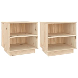 vidaXL Comodini 2 pz 40x34x40 cm in Legno Massello di Pino
