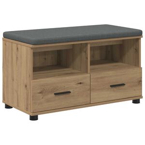 vidaXL Panca per ingresso Rovere Artigianale 80 x 38 x 46 cm