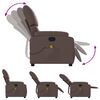 vidaXL Poltrona Massaggiante Reclinabile marrone in Similpelle