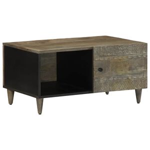 vidaXL Tavolino da Salotto Grigio Chiaro 80x50x40 cm Legno di Mango