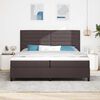 vidaXL Letto a molle con materasso Marrone Scuro 200 x 200 cm Tessuto