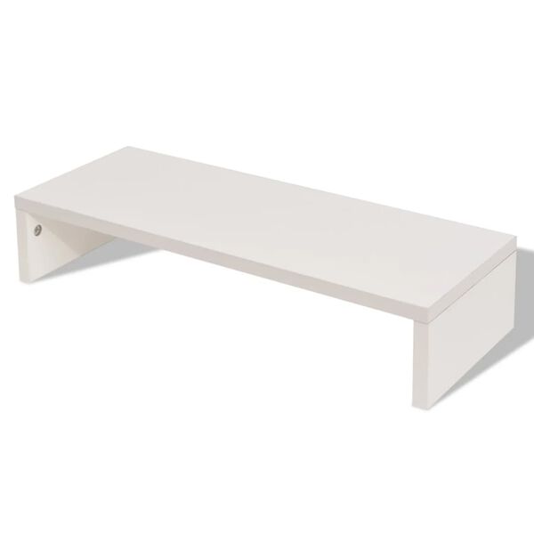 vidaXL Supporto per Monitor in Legno Multistrato 60x23,5x12 cm Bianco