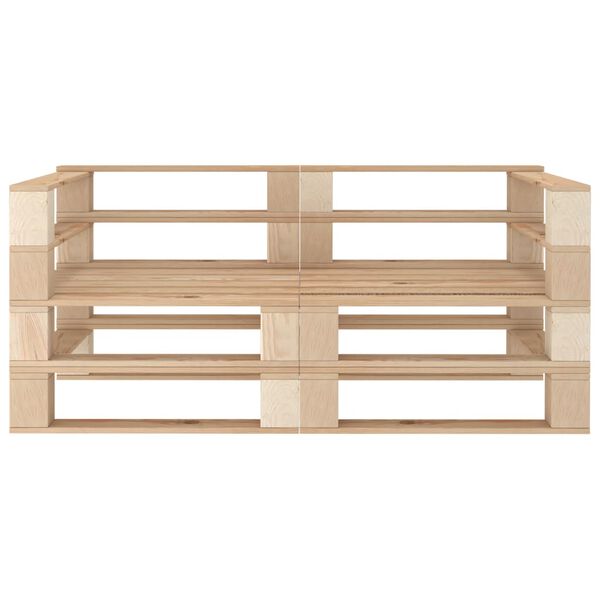 vidaXL Divano da Giardino a Pallet 2 Posti in Legno