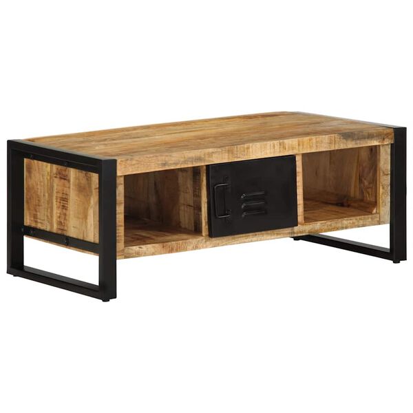 vidaXL Tavolino da Salotto 90x50x36 cm Legno Massello di Mango Grezzo