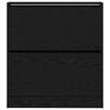 vidaXL Mobile per scarpe con lo scaffale Rovere Nero 80 x 21 x 87,5 cm