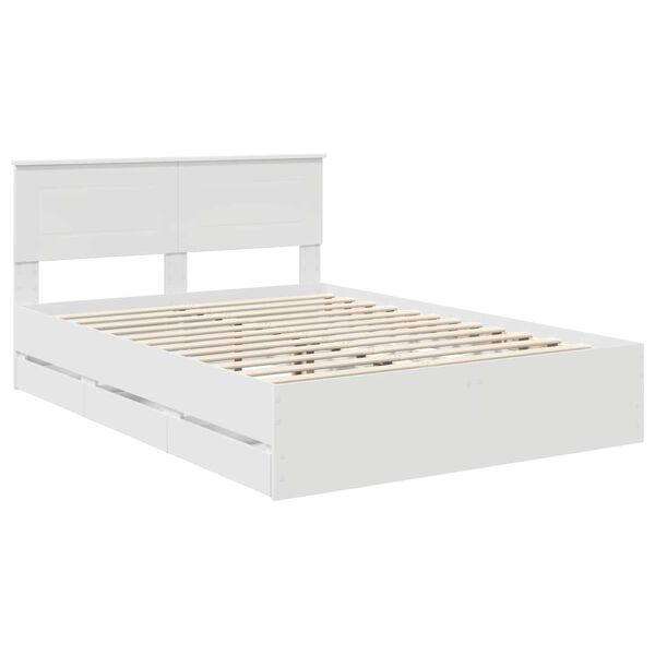 vidaXL Struttura del letto Bianco 160 x 200 cm Legno Ingegnerizzato