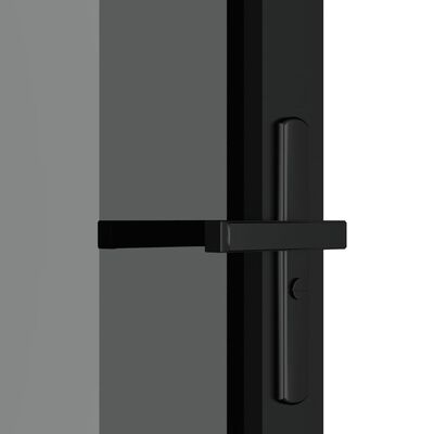 vidaXL Porta Interna 76x201,5 cm Nera in Vetro ESG e Alluminio