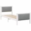 vidaXL Struttura del Letto Bianco e grigio chiaro 75 x 190 cm