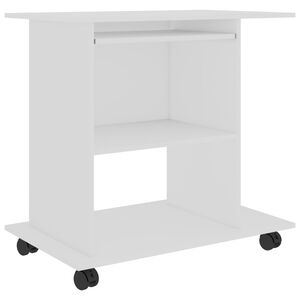 vidaXL Scrivania ad Angolo Bianca 80x50x75 cm in Legno Multistrato