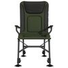 vidaXL Sedia da Pesca con Braccioli Pieghevole Verde