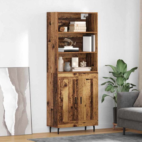 vidaXL Credenza Legno vecchio 69,5 x 34 x 180 cm