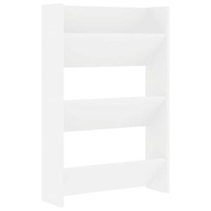 vidaXL Scarpiera a Muro Bianca 60x18x90 cm in Legno Multistrato