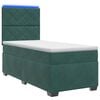 vidaXL Letto box spring con materasso Verde Scuro 90 x 200 cm Velluto