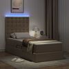 vidaXL Letto con contenitore e LED con led Cappuccino 90 x 190 cm