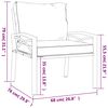 vidaXL Sedia da Giardino con Cuscini Grigi 68x76x79 cm Acciaio