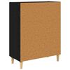 vidaXL Credenza Rovere nero 34 x 69.5 x 90 cm Legno multistrato