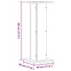 vidaXL Supporti Altoparlanti 2 pz Bianchi 30x30x80cm Legno Multistrato