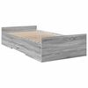 vidaXL Giroletto Cassetti Grigio Sonoma 100x200 cm Legno Multistrato