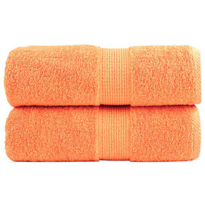 vidaXL Asciugamani Premium SOLUND 2 pz Arancione 30x30 cm 600 g/m&sup2;