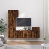 vidaXL Set di Mobili Porta TV 5 pz Rovere Fumo in Legno Multistrato