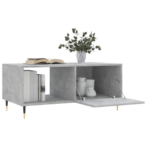 vidaXL Tavolino da Salotto Grigio Cemento 90x50x40cm Legno Multistrato