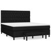 vidaXL Giroletto a Molle con Materasso Nero 180x200 cm in Tessuto