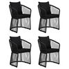 vidaXL Set da Pranzo da Giardino 5 pz con Cuscini Nero