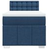 vidaXL Giroletto a Molle con Materasso Blu 90x190 cm in Tessuto