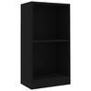 vidaXL Libreria Nera 40x24x75 cm in Legno Multistrato
