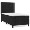vidaXL Giroletto a Molle con Materasso Nero 80x200 cm in Velluto