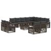 vidaXL Set Divano da Giardino 13 pz Grigio polyrattan