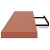 vidaXL Scaffale da parete Rosso 120 x 23,5 x 4 cm Legno multistrato