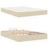 vidaXL Struttura letto con materasso con materasso 2 pcs Crema Tessuto