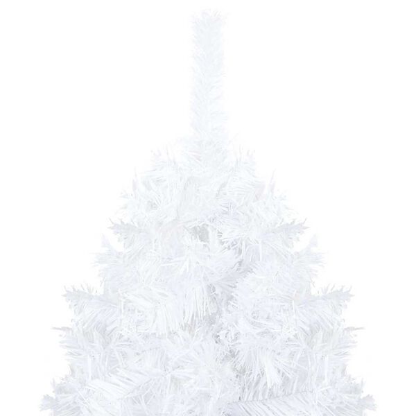 vidaXL Albero di Natale Preilluminato con Palline Bianco 120 cm PVC