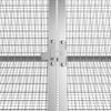 vidaXL Gabbia per Conigli Antracite 403,5x80,5x71 cm Acciaio Zincato
