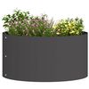 vidaXL Vaso da giardino Nero 40 x 40 x 20 cm Acciaio laminato a freddo