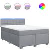 vidaXL Giroletto a Molle con Materasso Grigio Chiaro 140x200cm Tessuto