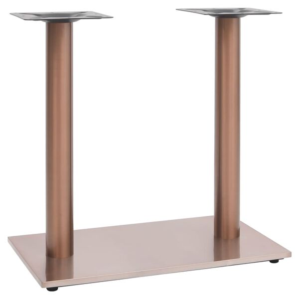 vidaXL Gamba per Tavolino da Bar Ottone 70x40x72 cm in Acciaio Inox