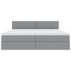 vidaXL Letto con contenitore e materasso Grigio chiaro 200 x 200 cm